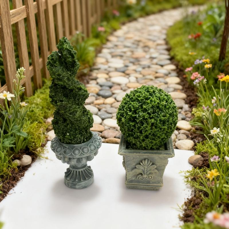 Bonsai Garden House - Модель зеленого растения в горшке для